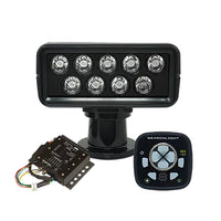 ACR RCL-100 LED Black Searchlight w/URP-103 Wired Point Pad, URC-104 Master Controller [1979]