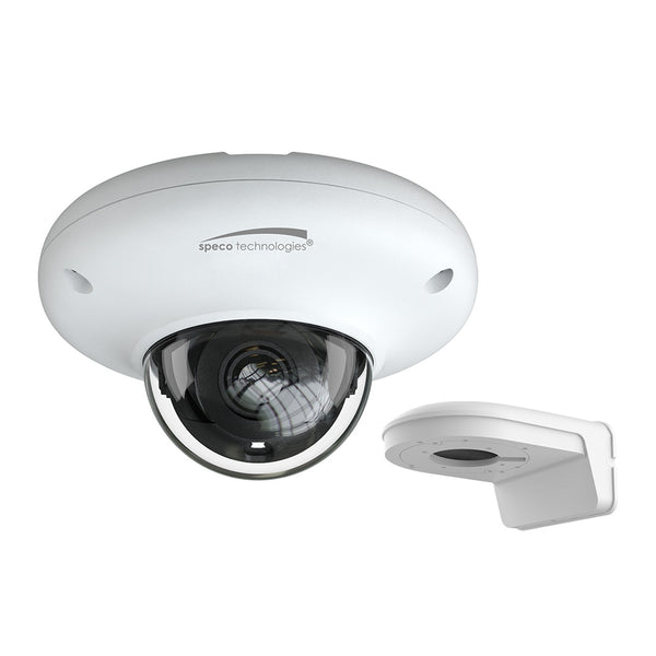 Speco 4MP H.265 Mini Dome AI IP IR Camera w/Wall Bracket - 2.8mm Lens - White [O4P4N]