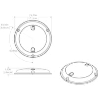 Lumitec TouchDome - Dome Light - Polished SS Finish - 2-Color White/Blue Dimming [101097]