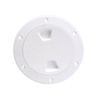 Beckson 4" Smooth Center Screw-Out Deck Plate - White [DP40-W]