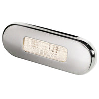 Hella Marine Surface Mount Oblong LED Courtesy Lamp - Warm White LED - Stainless Steel Bezel [980869401]