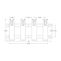 TACO Aluminum/Poly 4-Rod Rack Holder [F31-3104BXZ-1]