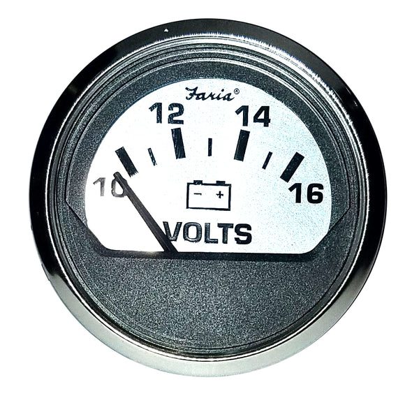 Faria Spun Silver 2" Voltmeter [16023]