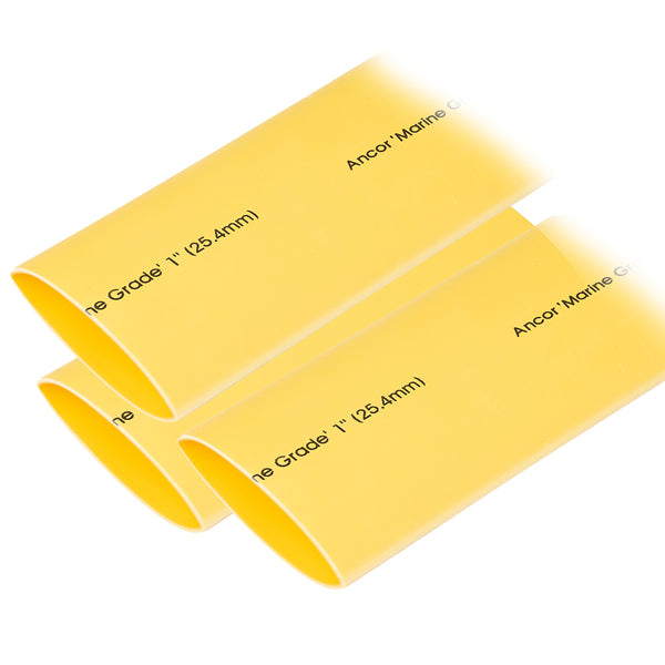 Ancor Heat Shrink Tubing 1" x 12" - Yellow - 3 Pieces [307924]