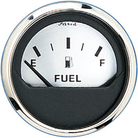 Faria Spun Silver 2" Fuel Level Gauge (E-1/2-F) [16001]