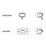 RIGID Industries SR-M Series Pro Diffused Flush Mount - Black [922513]