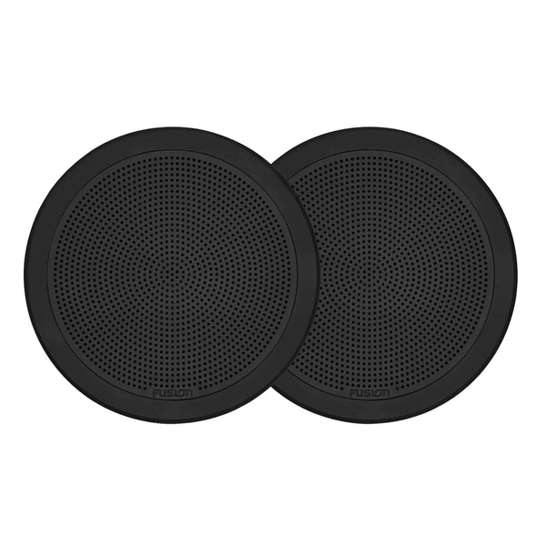 Fusion FM-F65RB FM Series 6.5" Flush Mount Round Marine Speakers - Black Grill - 120W [010-02299-01]