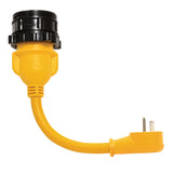 Camco PowerGrip Locking Adapter - 15A/125V Male to 30A/125V Female Locking [55635]