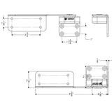 TACO Command Ratchet Hinges - 9-3/8" - Polished 316 Stainless Steel - Pair [H25-0016]