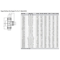 Viega ProPress 3/4" Copper Tee - Triple Press Connection - Smart Connect Technology [77387]